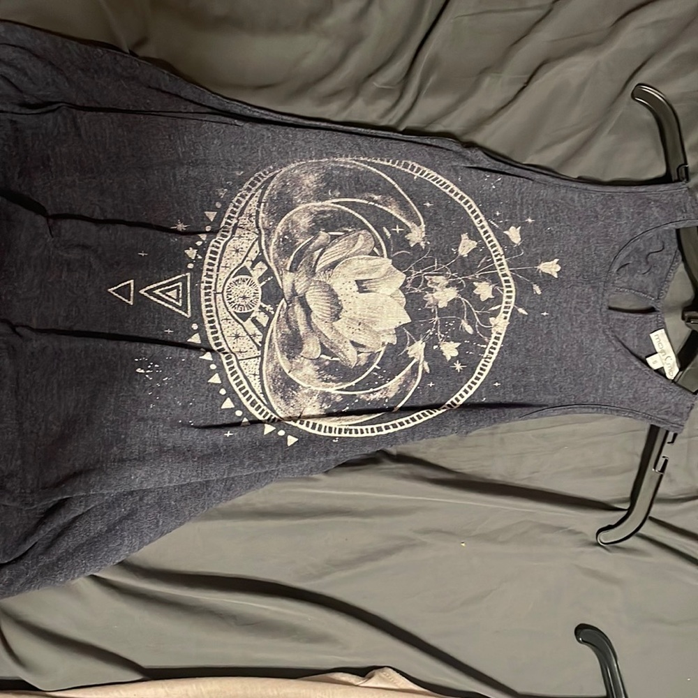 grayish blue workout tank top